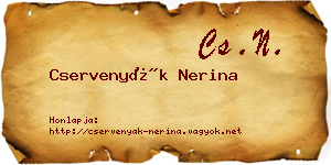 Cservenyák Nerina névjegykártya